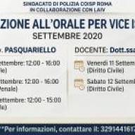 Calendario della preparazione all'orale per Vice Ispettore